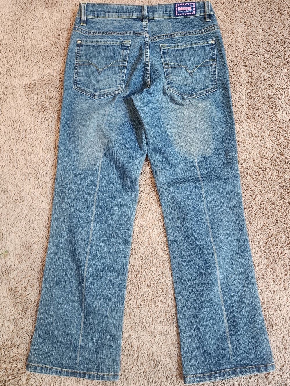 Y2K Bubblegum Denim Capri Jeans, Fits Sz 4 - Picture 8 of 10